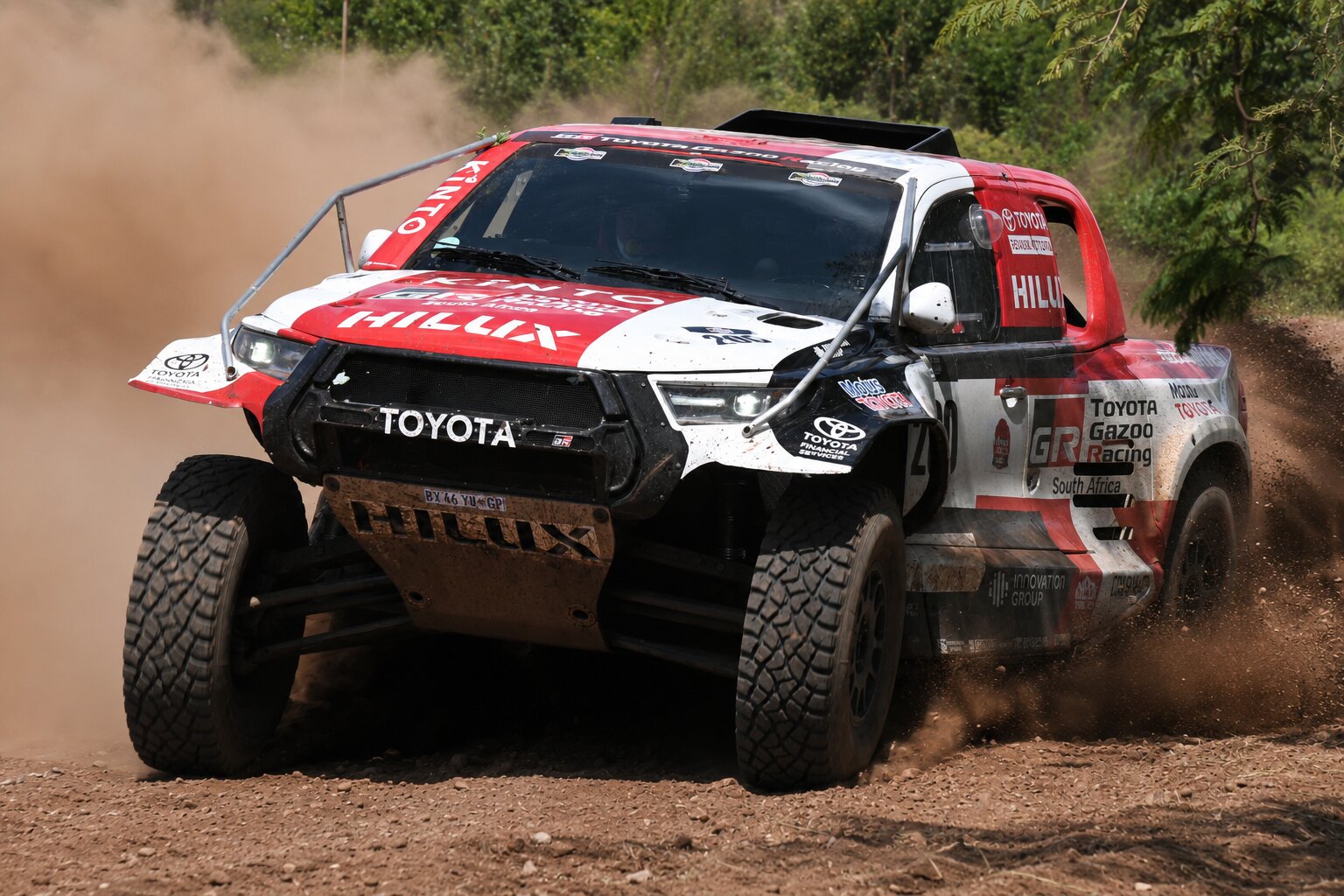A Toyota off-road 4x4 car in the Kalahari Desert race