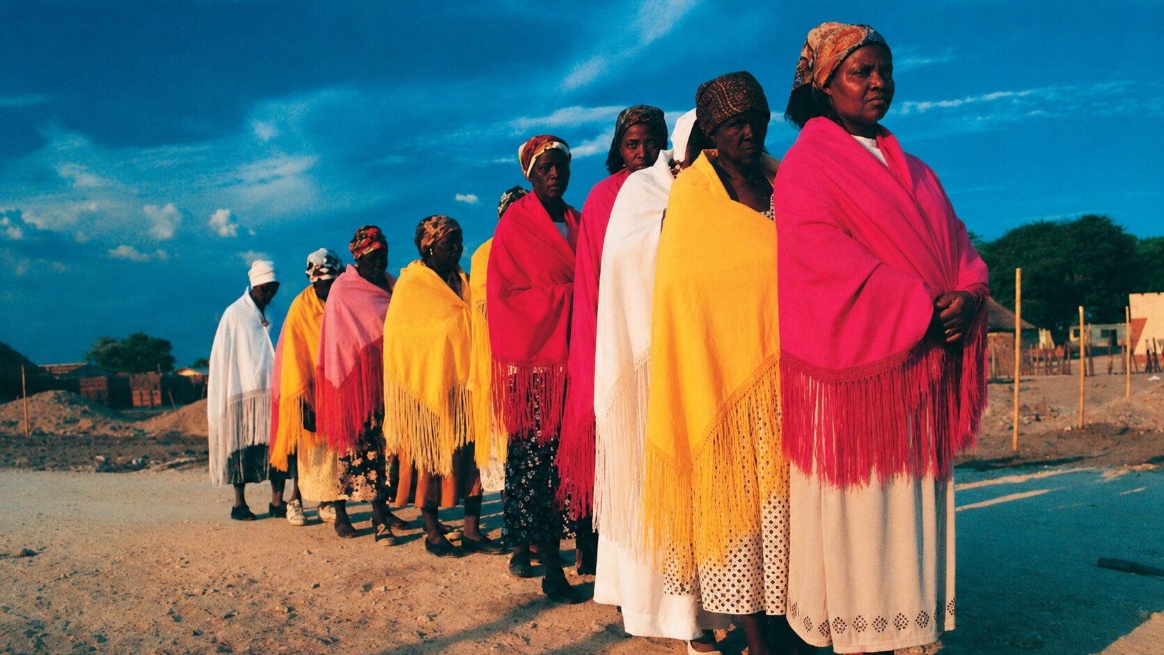 Botswana people wearing traditional clothes