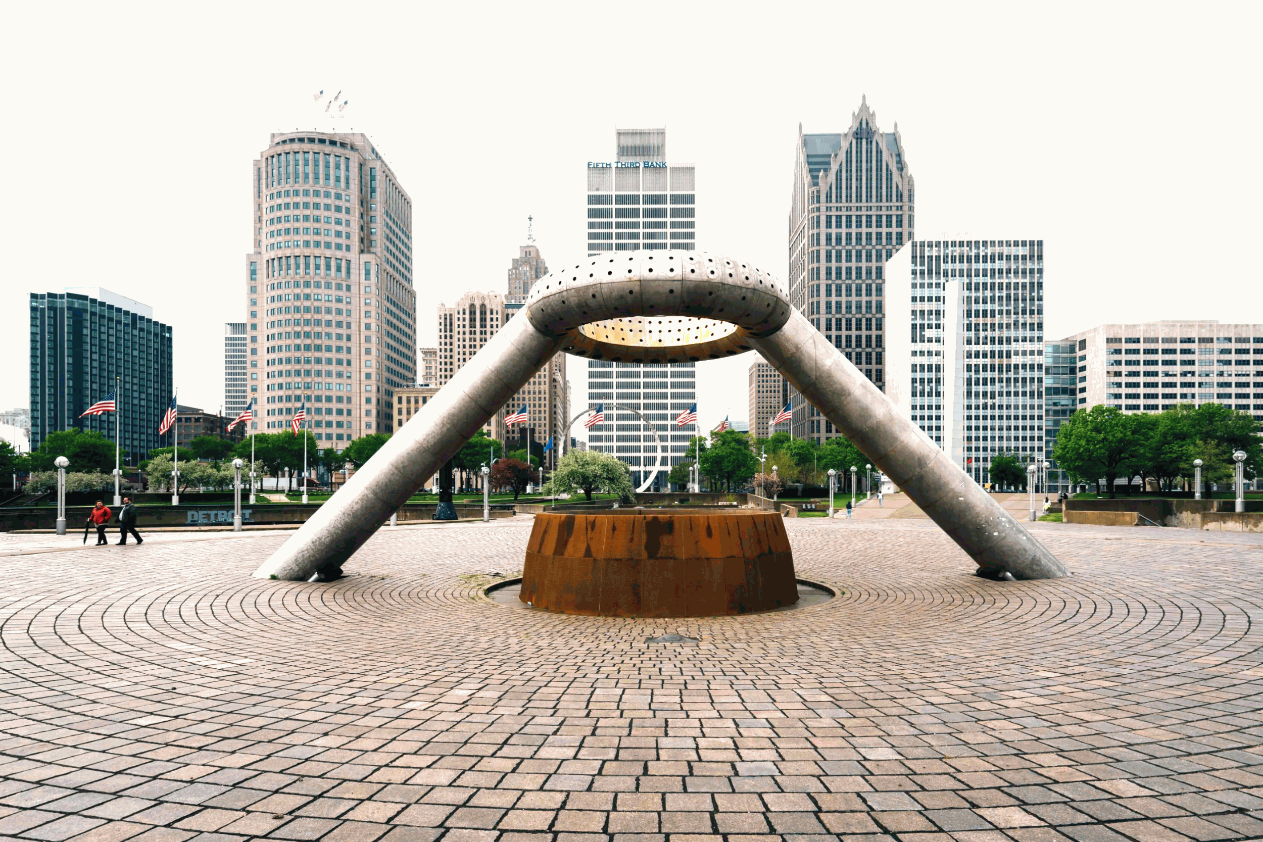 hart plaza in detroit michigan