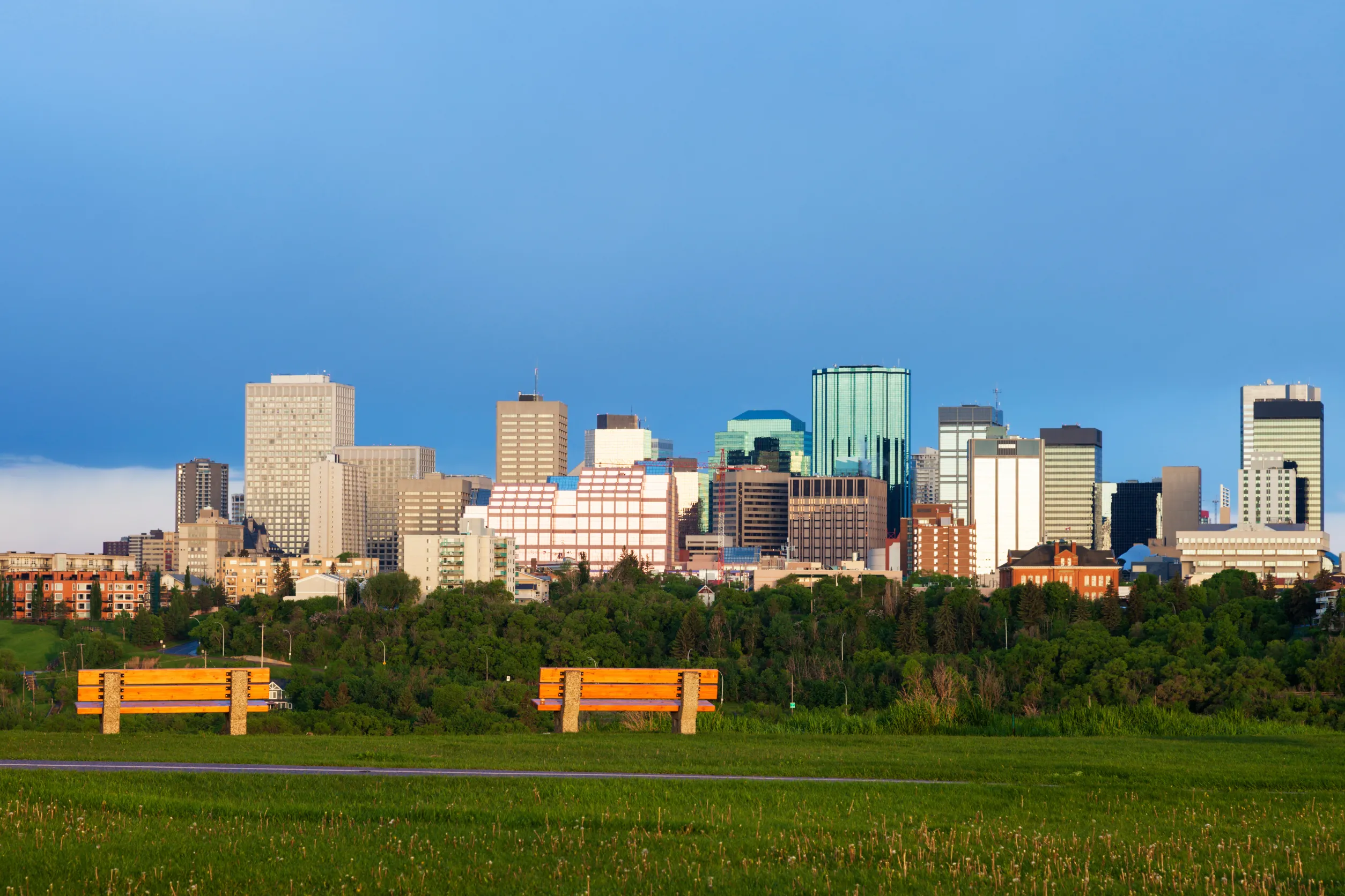 morning panorama of edmonton edmonton alberta canada