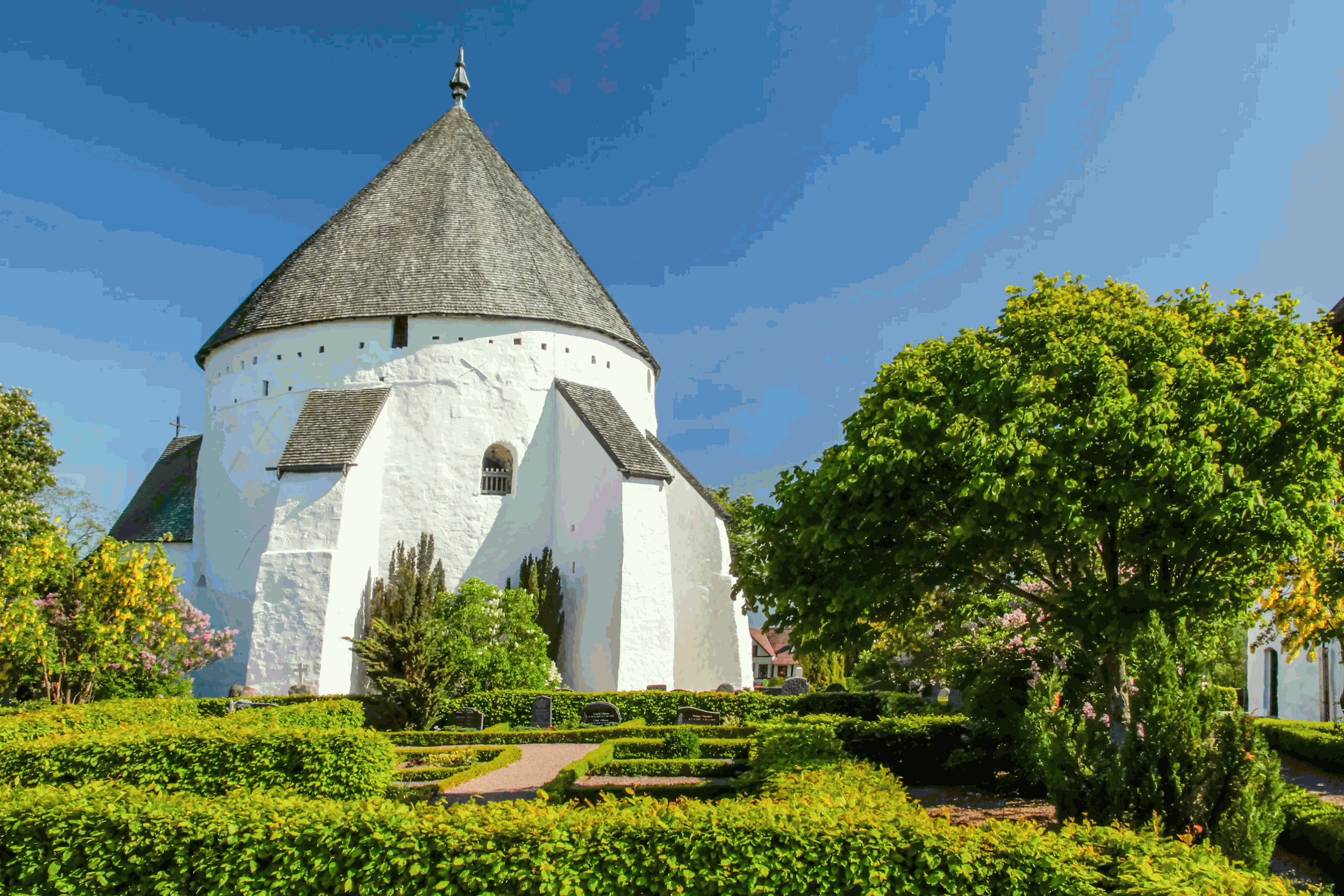 the church osterlars kirke in bornholm denmark