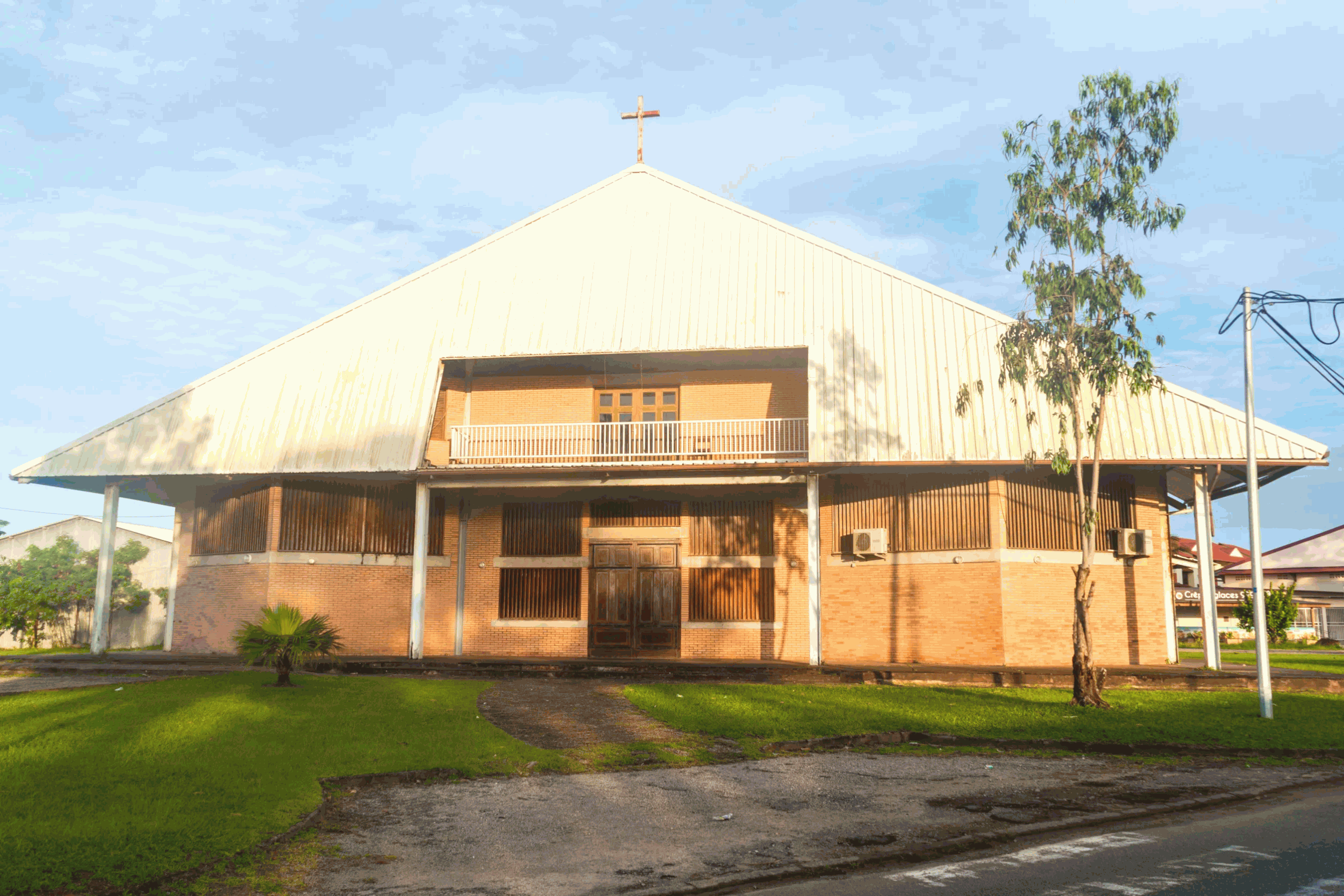 the famous christ church in kourou french guiana