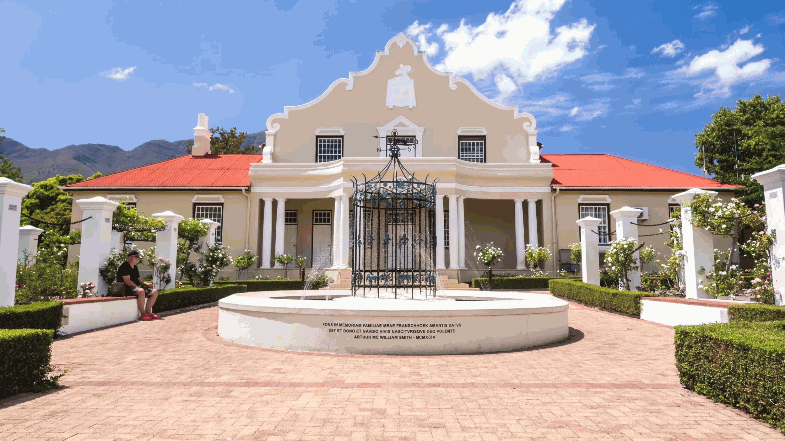 the famous town hall in franschhoek south africa