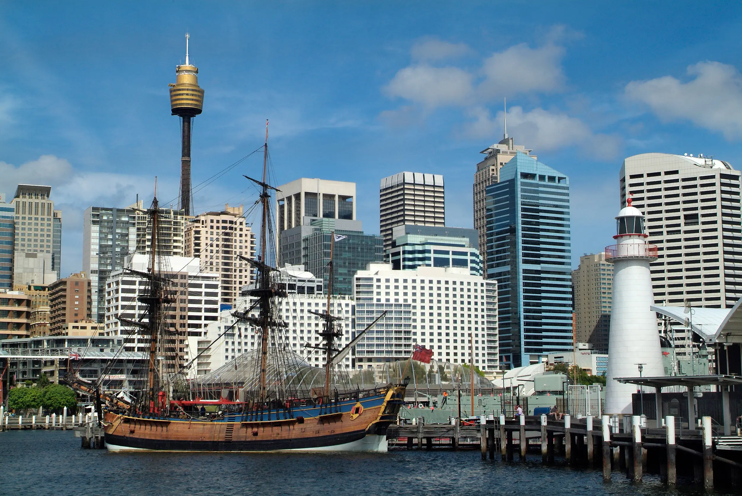 worships of australian navy in port jackson buildings and centrepoint